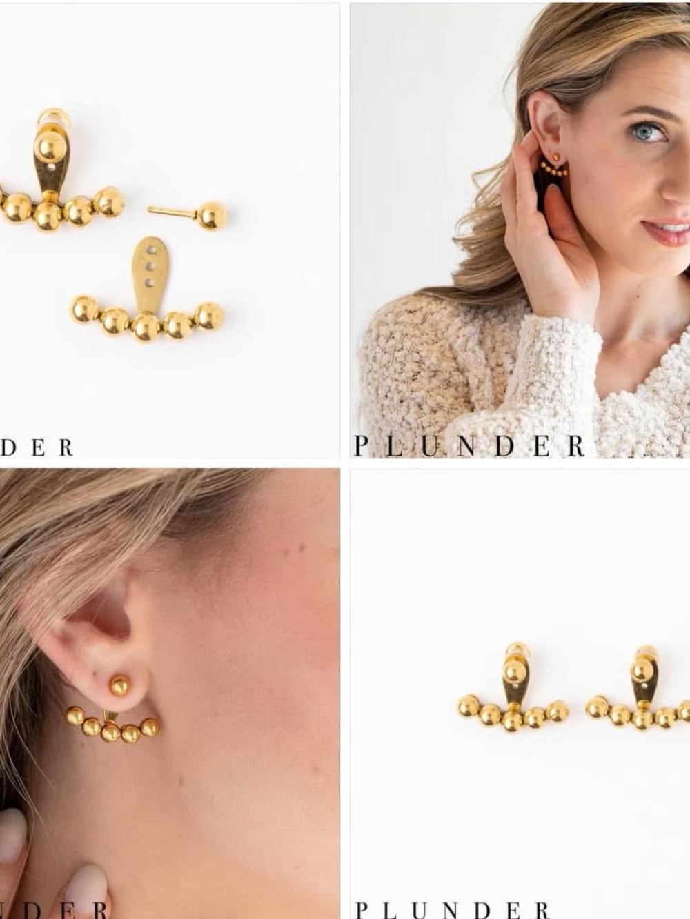 Plunder Cheryl Ear Jacket Earrings
